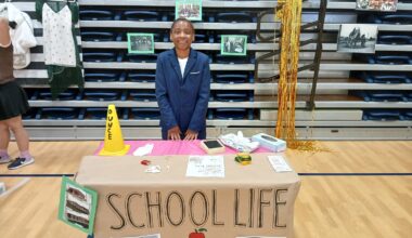 Erica Parler, a fifth grader, explained what life was like for the first students of West Elementary &mdash; including daily tests, ink-dipping fountain pens and the threat of wearing the dunce cap.