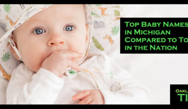 Top Baby Names in Michigan Compared to Top in the Nation