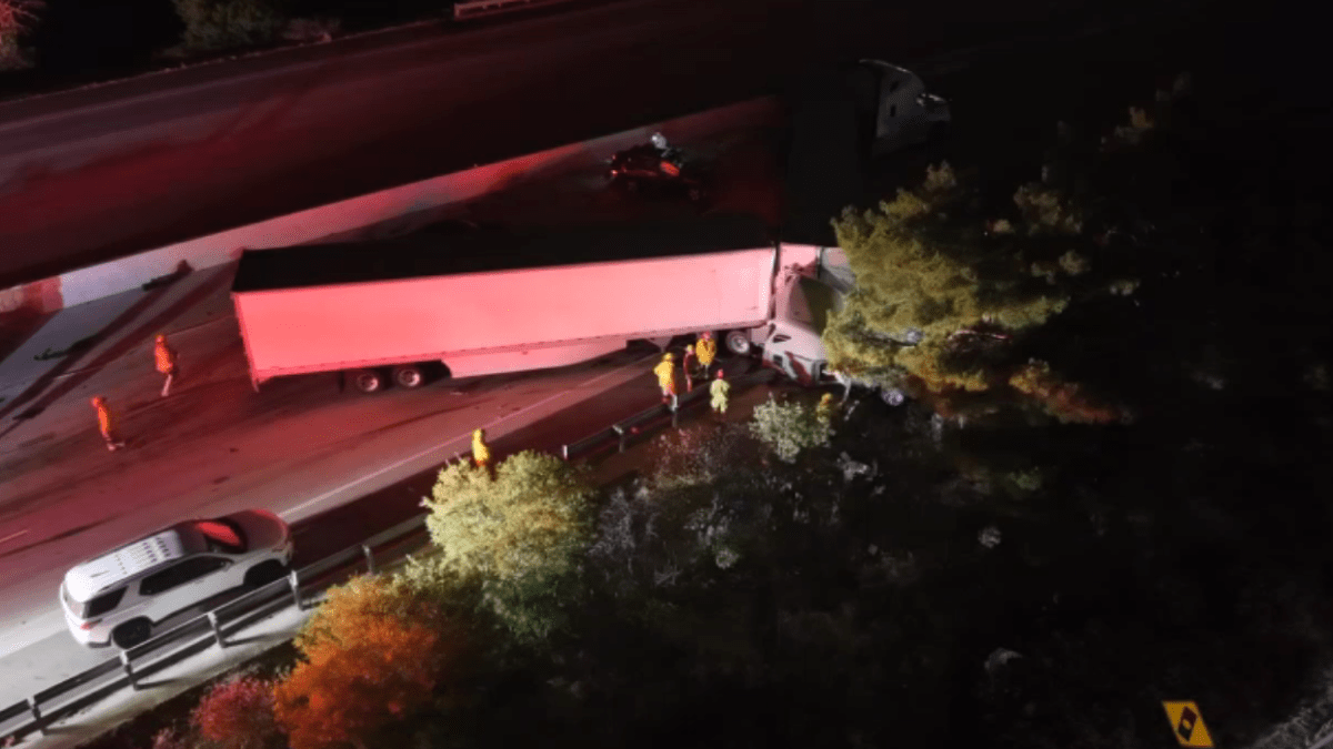 210 Freeway closed due to big rig crash in Sylmar – NBC Los Angeles
