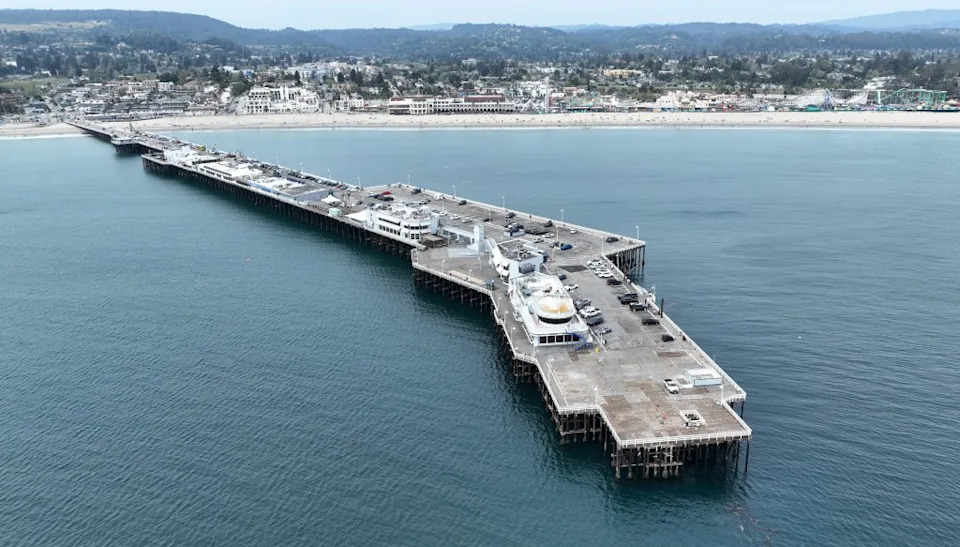 Aerial view of the Santa Cruz Wharf. MediaNews Group via Getty Images