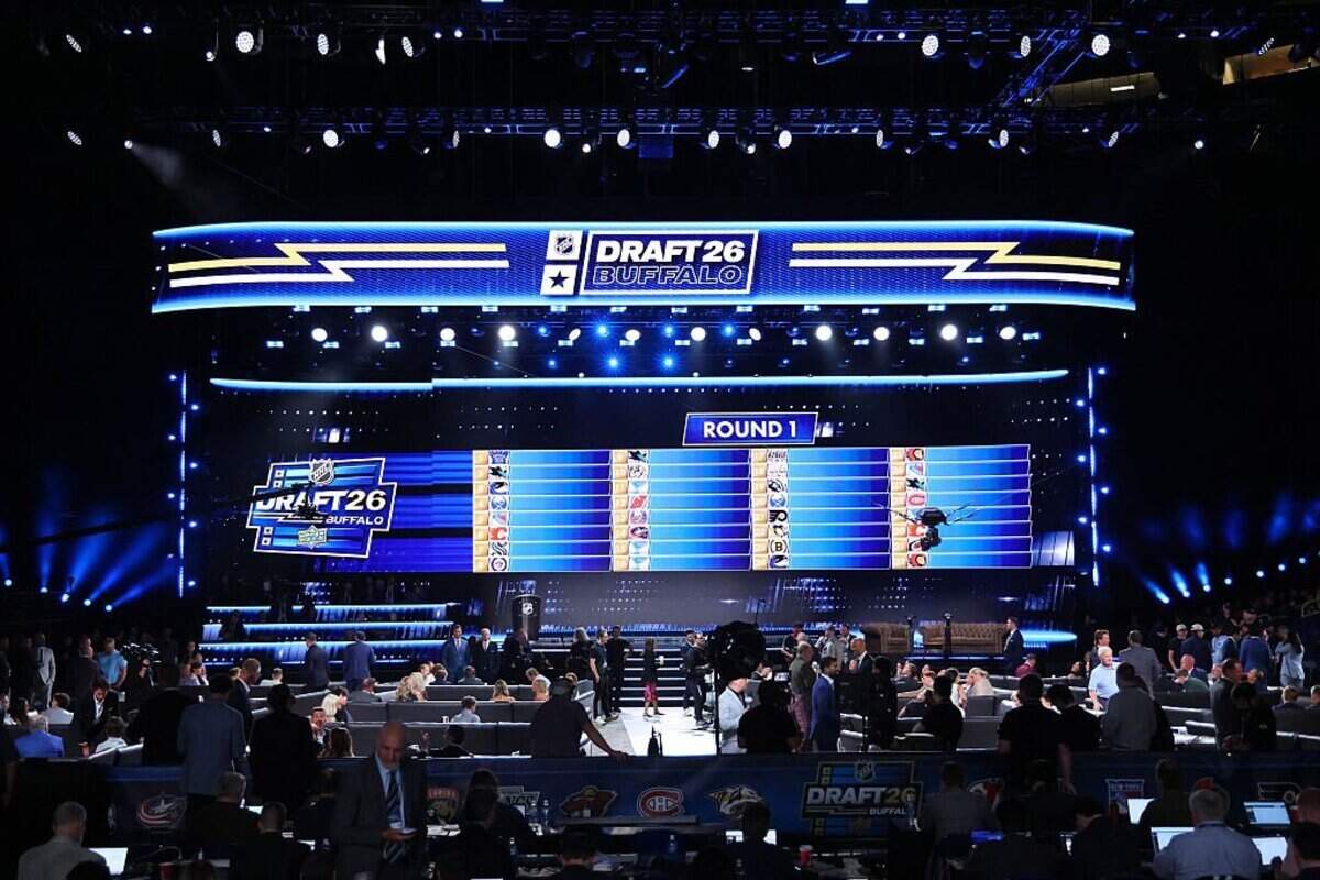 BUFFALO, NEW YORK - JUNE 26: A general view during day one of the 2026 NHL Draft on June 26, 2026 in Buffalo, New York. (Photo by Bruce Bennett/Getty Images)