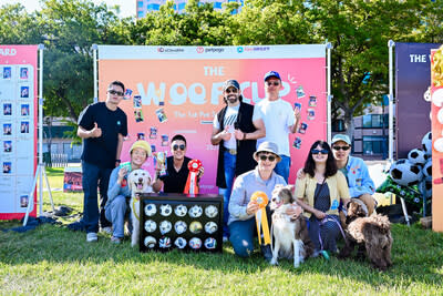 The top three winners are recognized during the awards ceremony on day two of The Woof Cup 2026. (PRNewsfoto/uCloudlink Group Inc.)