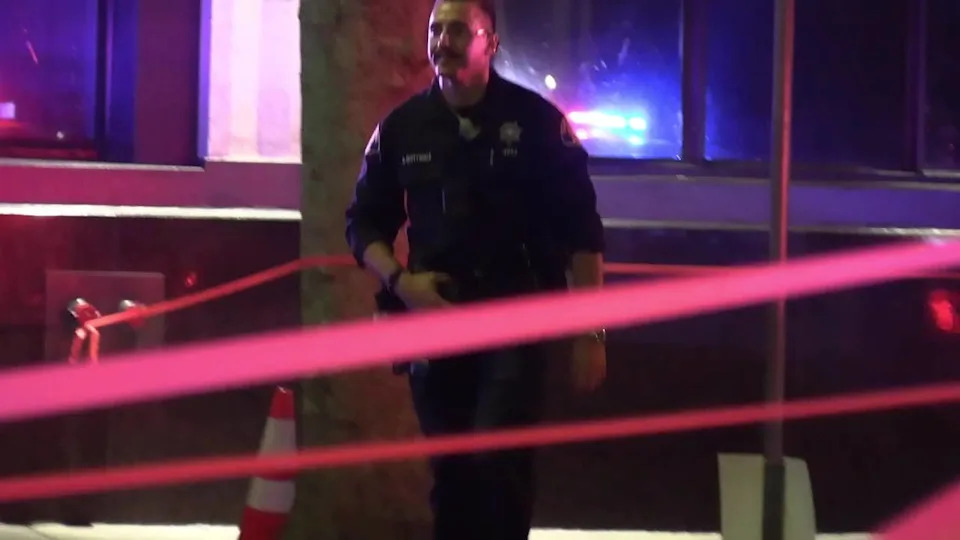 <div>San Jose police investigate a double shooting near a ramen bar on Market Street, off the corner of North Market and Post streets. June 28, 2026</div>