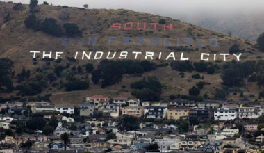 South San Francisco hillside sign gets patriotic makeover