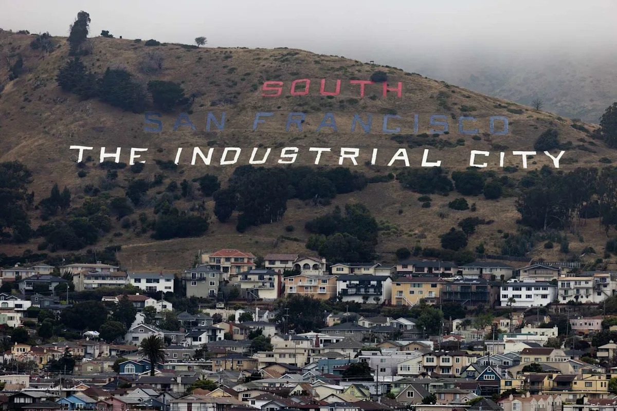 South San Francisco hillside sign gets patriotic makeover