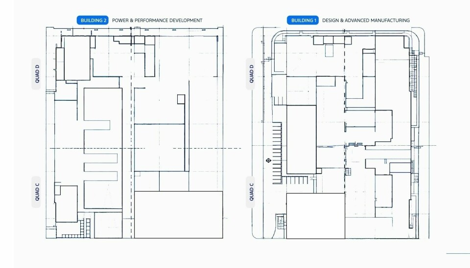 Two architectural floor plans displayed side by side on a white background.