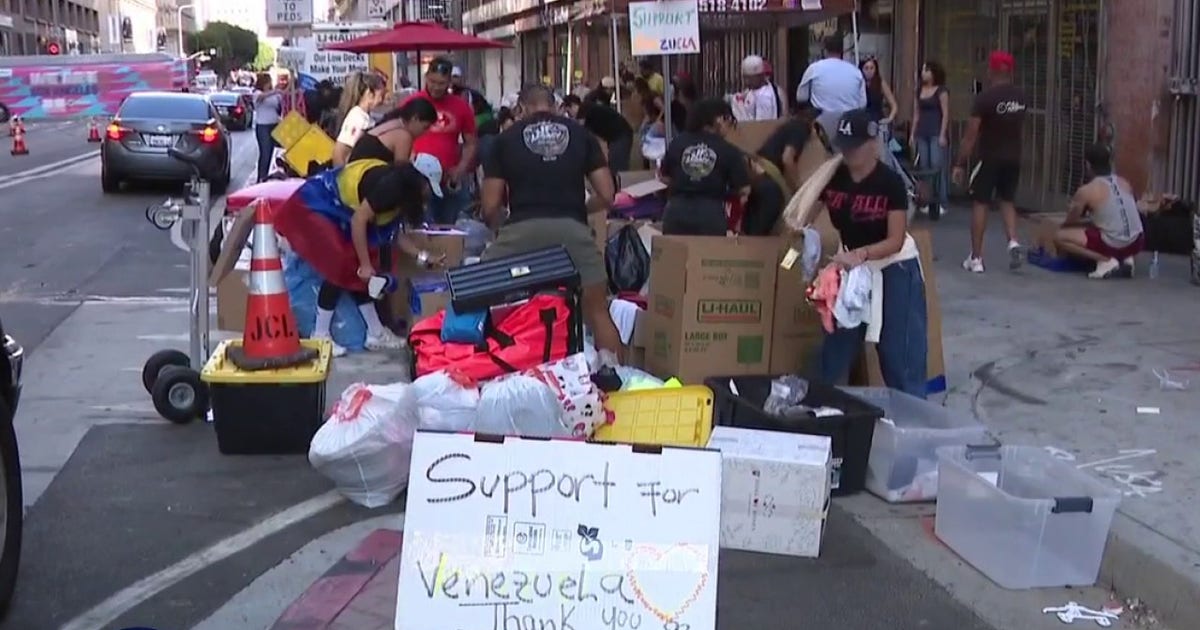 Los Angeles Venezuelans collect aid after deadly earthquake as business owner searches for missing parents