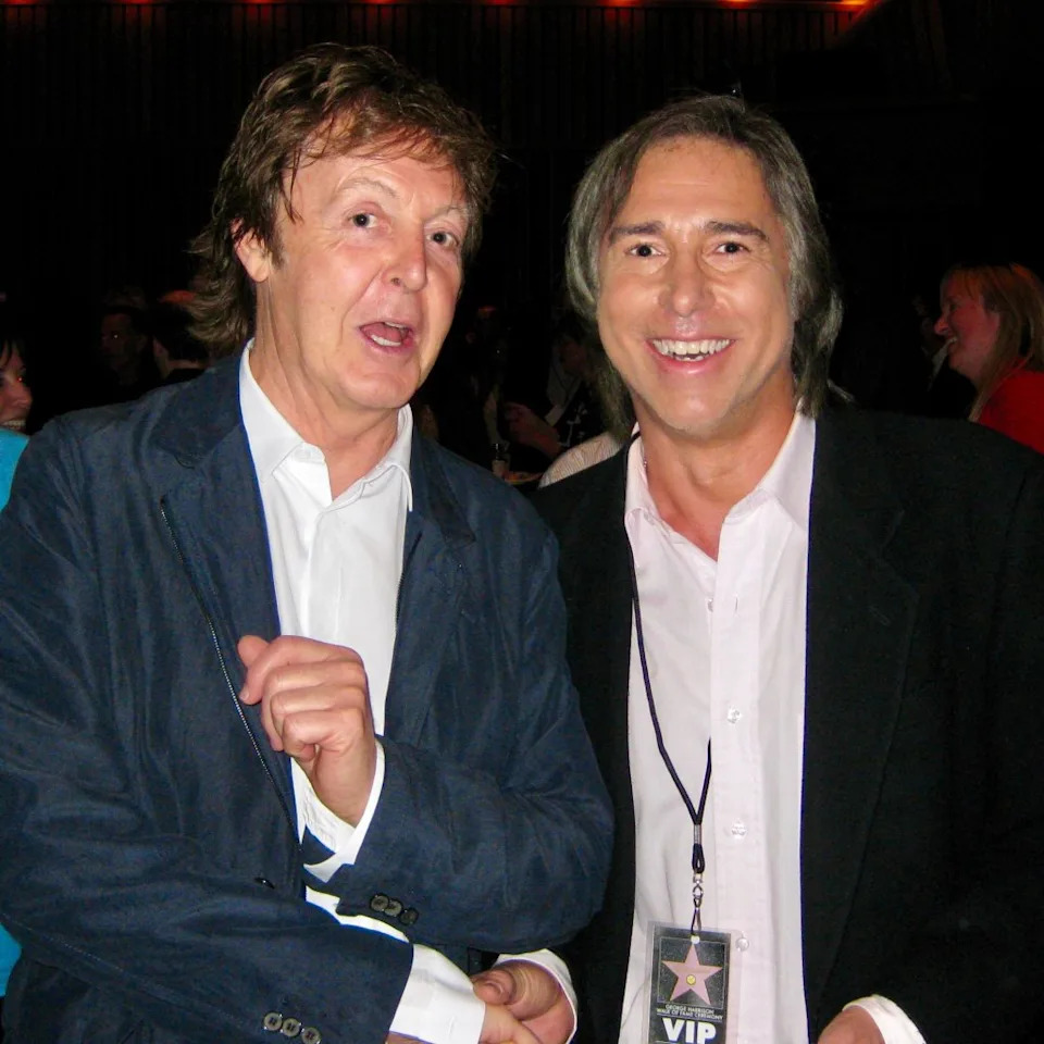 Paul McCartney and Breakfast With The Beatles host Chris Carter. Obtained by the CA Post