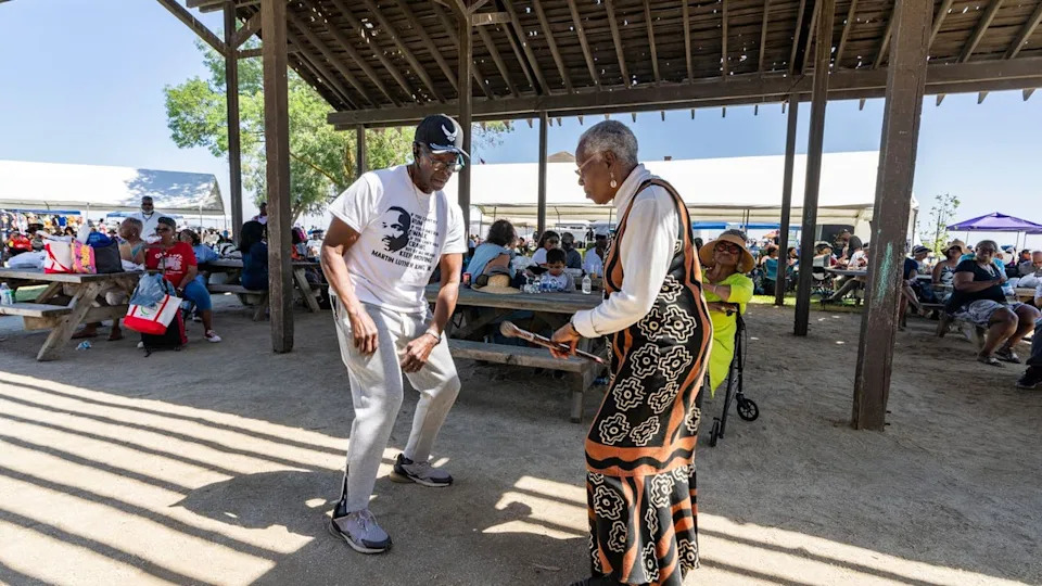 <div>Dancing at Colonel Allensworth State Historic Park in Earlimart, Calif.</div><strong>(California State Parks)</strong>