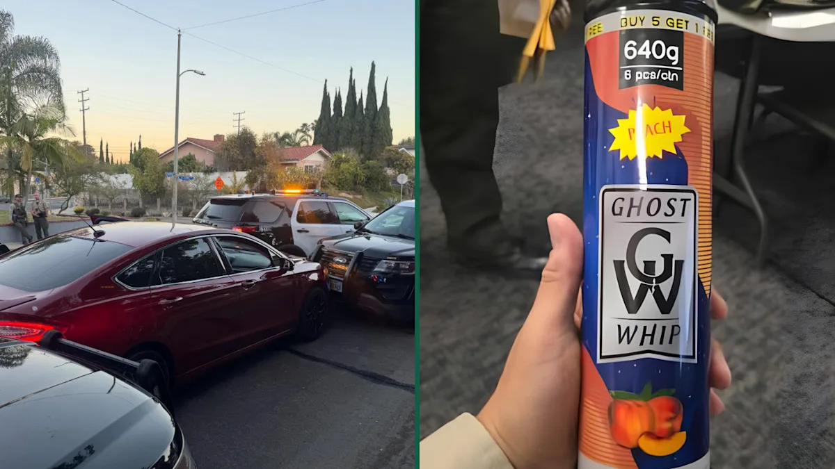 California Driver Huffing Nitrous Leads Deputies on Dangerous Pursuit Through Neighborhoods