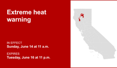 UPDATE: Extreme heat warning for Northern California from Sunday to Tuesday