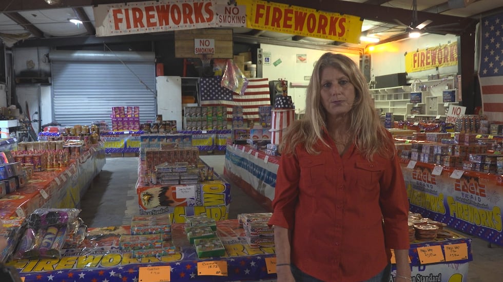 Owner Cindy Allred said some customers are crossing state lines to buy fireworks and sales are...