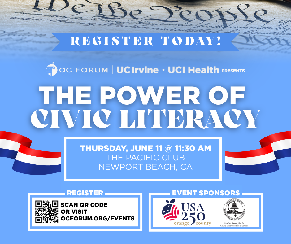 The Power of Civic Literacy event flyer