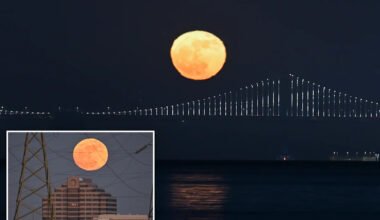 Mesmerizing rare moon seen over San Francisco in stunning time-lapse