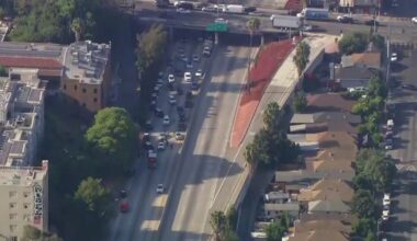 101 Freeway in Boyle Heights closed after CHP shoots pedestrian reportedly armed with hammer