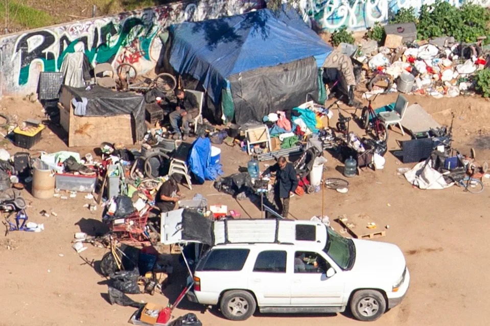 “During their work, Caltrans crews collected 2.5 cubic yards of debris. Affected individuals were offered services by our outreach partners.” Kenneth Cantrell for CA Post