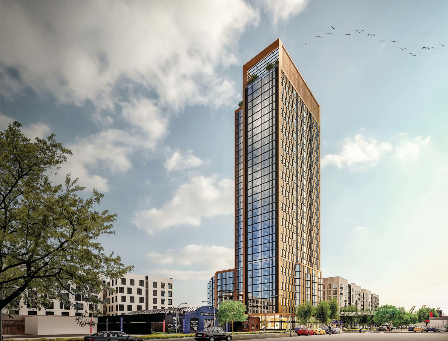 500 Kirkham Street phase three tower, rendering by BDE Architecture and SiteLab Urban Studio