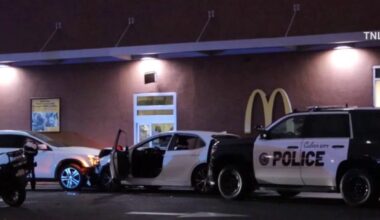 Pursuit suspect facing attempted murder charges after wild crash at DTLA McDonald's