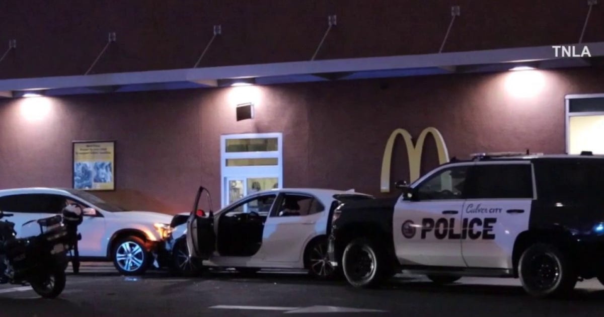 Pursuit suspect facing attempted murder charges after wild crash at DTLA McDonald's