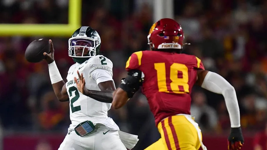 Michigan State Spartans Aidan Chiles Eric Gentry USC Trojans Los Angeles Memorial Coliseum Lincoln Riley Julian Bruno