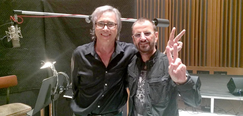 Carter pictured with iconic Beatles drummer Ringo Starr. Breakfast with The Beatles