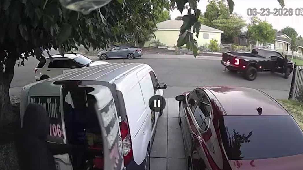 Masked thieves caught on video targeting work vehicles in North Sacramento