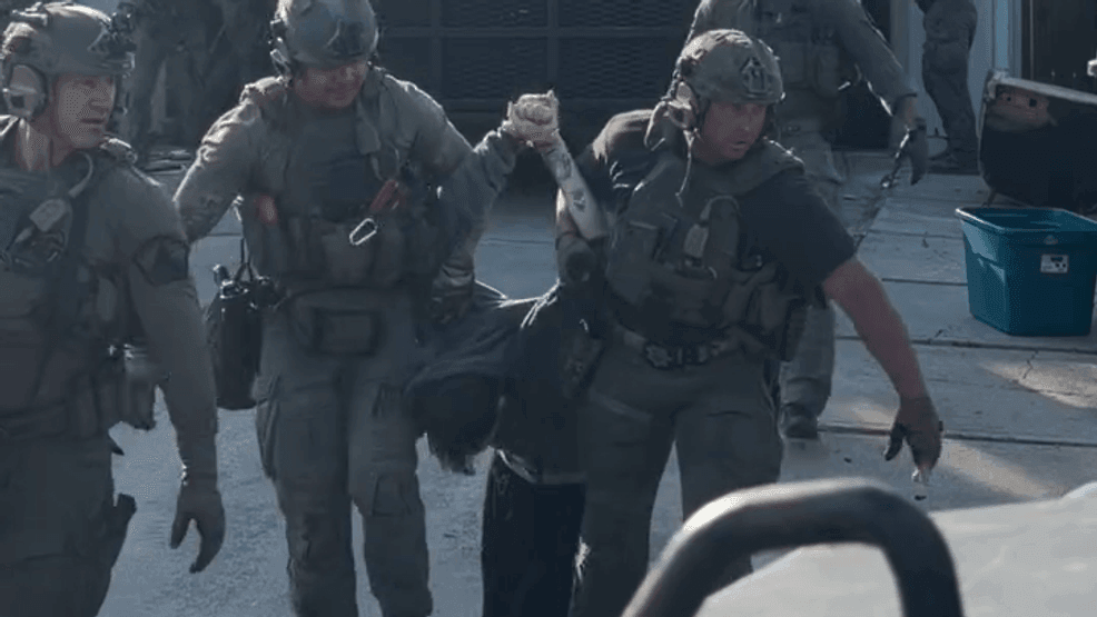Barricaded parolee arrested after drone magnet disarms knife in Sacramento standoff (Photo: SAC SHERIFF)