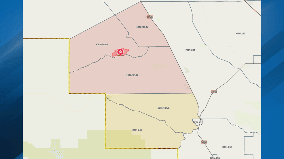 Evacuation orders and warnings are underway for several zones after a wildfire southwest of Lost Hills has grown to 7,500 acres within a day. PHOTO: ProtectGenasys