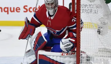 Montreal Canadiens goalie Carey Price (31) tracks the puck in the corner during the third period of the game against the San Jose Sharks at the Bell Centre.