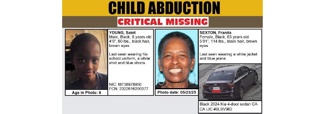 Abducted 6-Year-Old Last Seen with Caregiver in Los Angeles