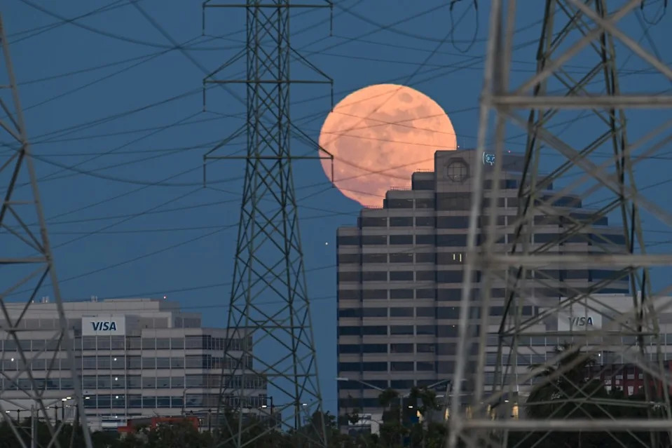 Californians were treated to a celestial spectacle this weekend as a rare blue moon rose over the Golden State. Anadolu via Getty Images