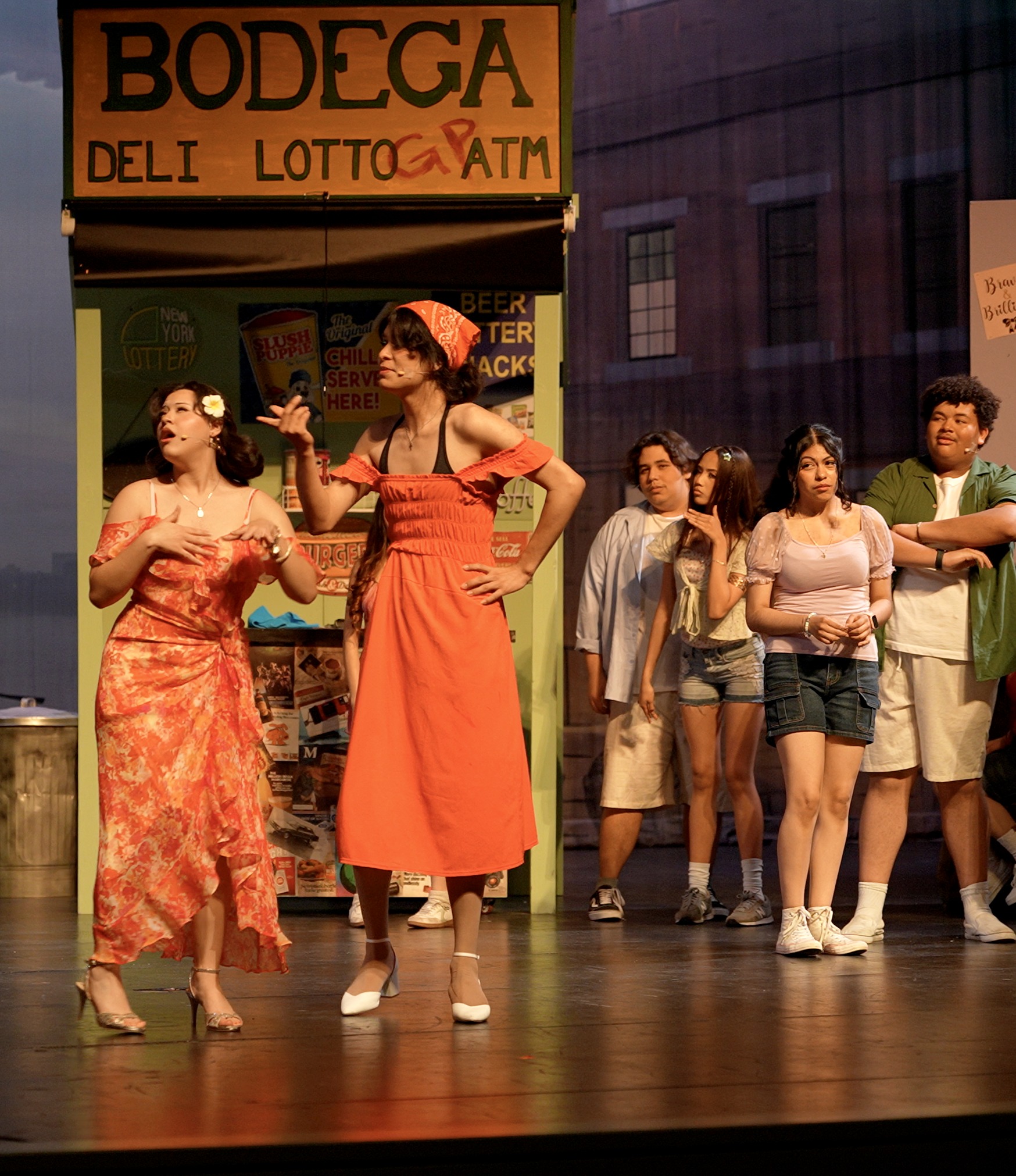 Godinez theater students in the musical "In the Hights," which was awarded the Childress Award at the 2026 Spirit of the MACY Awards.
