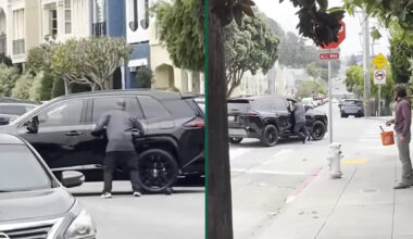San Francisco Road Rager Rips off SUV Mirror and Hangs Onto Vehicle as It Drives Away