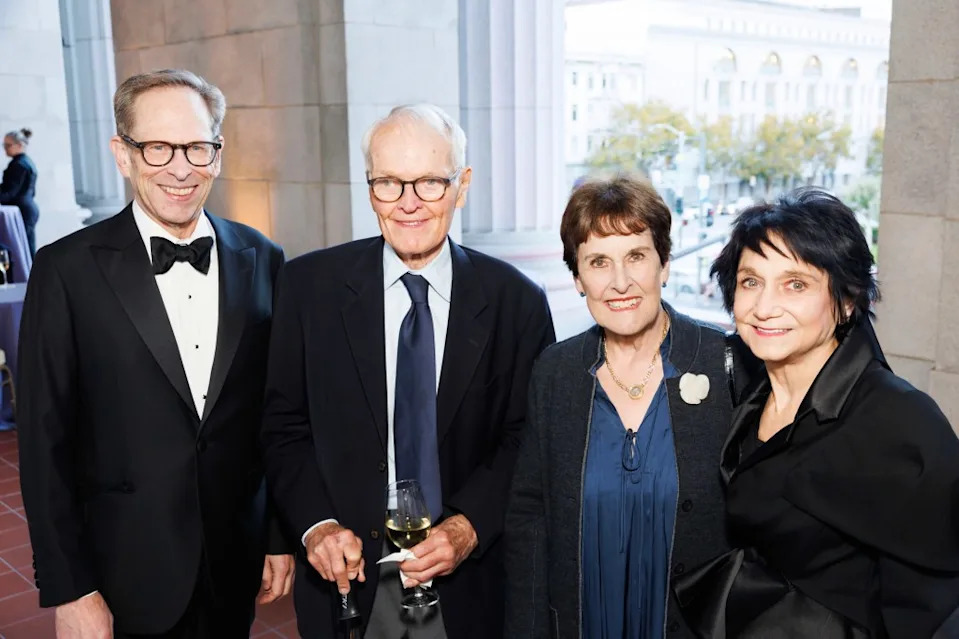 Robert Goodman, Wylie Sheldon, Judy Sheldon and Jeanne Newman attend San Francisco Performances Gala 2025 on October 10th 2025. Devlin Shand for Drew Altizer Photography