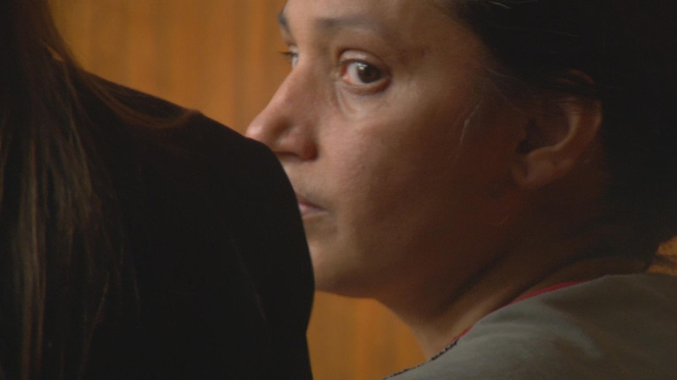 FILE: Beant Kaur Dhillon appears Thursday, Feb. 28, 2019, in Kern County court in Bakersfield, Calif., for allegedly murdering her newborn grandson after her teenage daughter gave birth to "prevent family shame," according to police. (KBAK/KBFX photo)