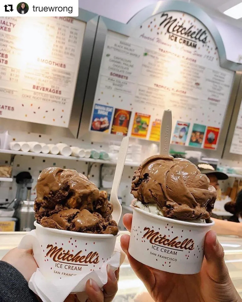 The food review platform analyzed user bookmarks and rating data to come up with the list, which finds San Francisco creamery Mitchell’s Ice Cream at the top. INSTAGRAM/@mitchellsicecreamsanfran