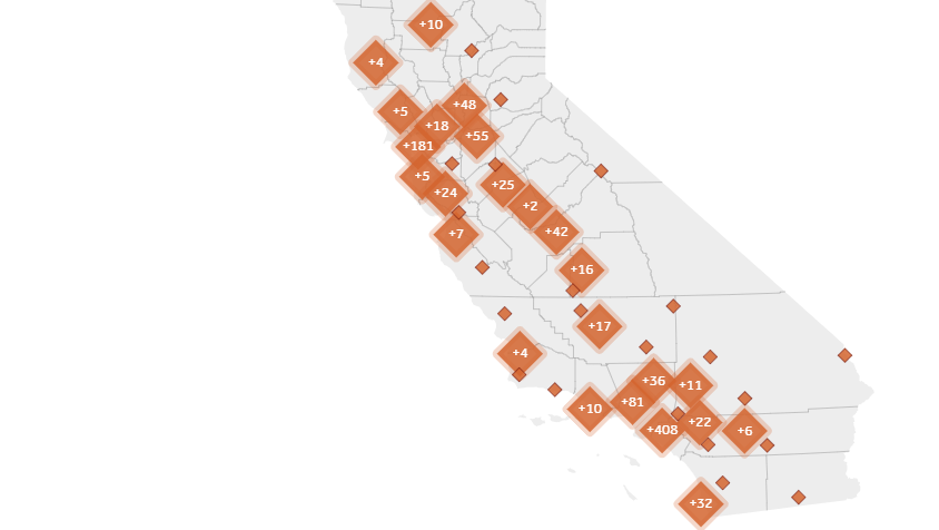 Map shows how many shootings were near California schools in 2025