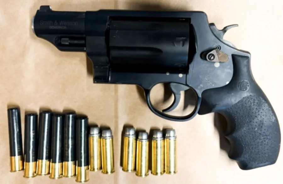 Weapons seized during an annual Hells Angels ride in San Diego (San Diego Police Department).