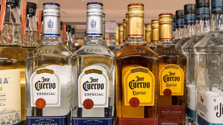 Jose Cuervo tequila bottles