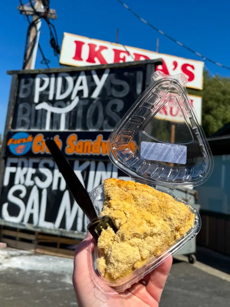 Pies they are best known for are fruit ones, cobblers with butter crumb topping, hand pies, cream pies, pot pies, and more. Instagram/@ikedasbakery