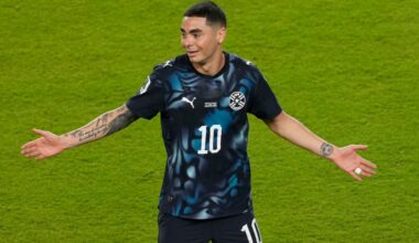 Miguel Almiron red-carded at World Cup for covering his mouth – NBC 7 San Diego