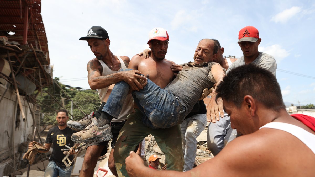 Frantic search for survivors trapped in Venezuela earthquake rubble – NBC Los Angeles