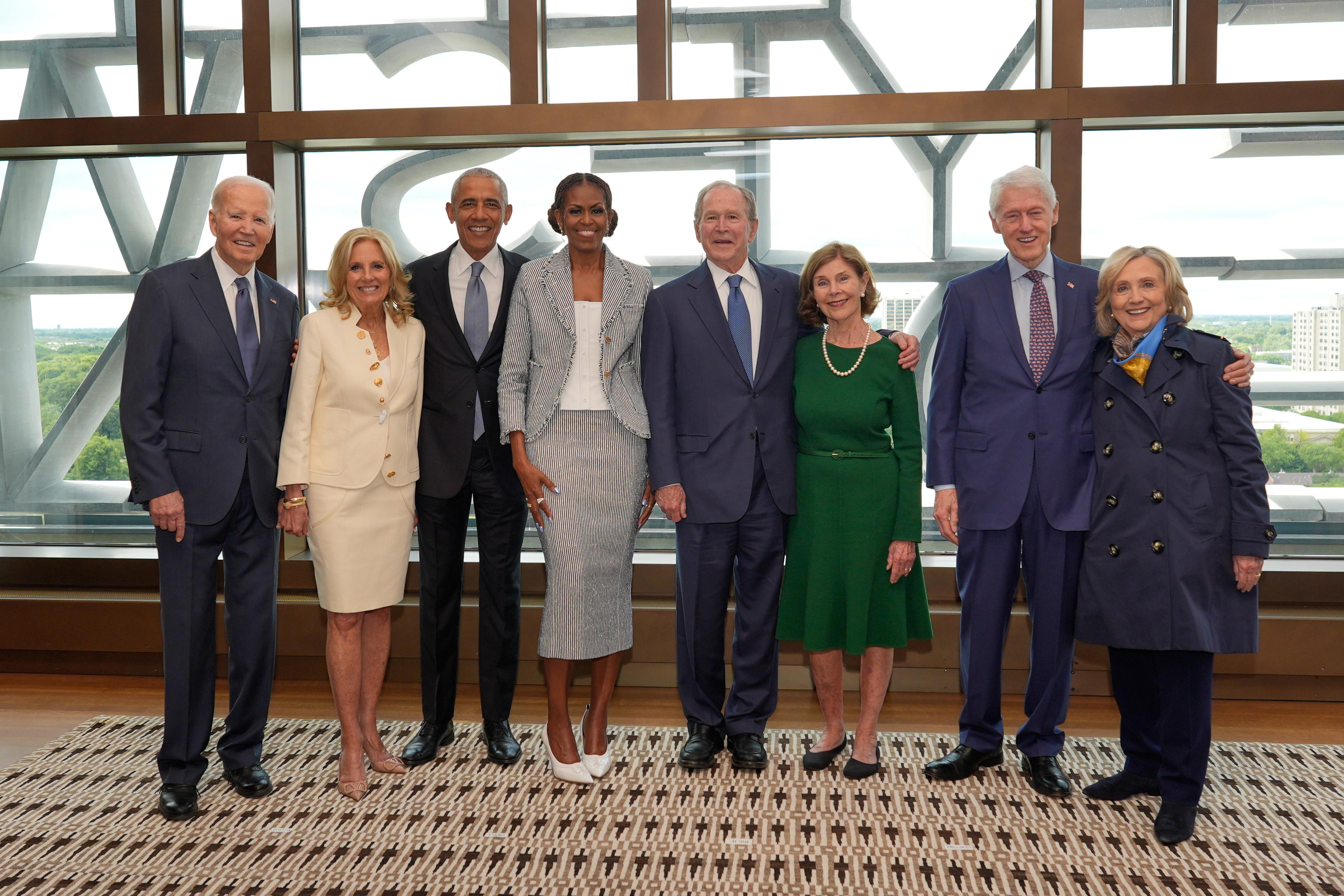 Former President Joe Biden and former first lady Jill Biden,...