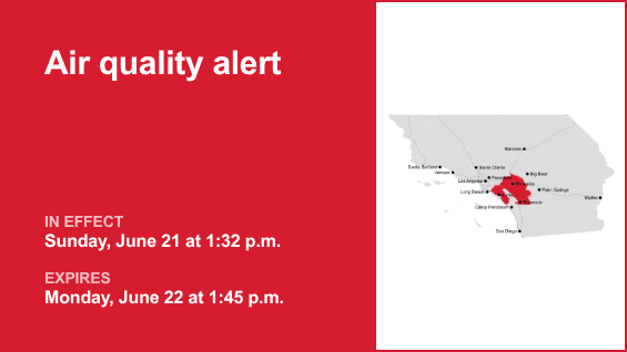 Air quality alert affecting Orange County and Inland Empire Monday – Orange County Register