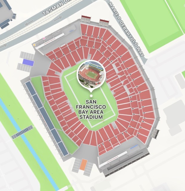 Apple Maps changed the name of Levi's Stadium to San Francisco Bay Area Stadium for the World Cup.
