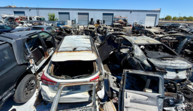 Multiple vehicles burn in Rio Linda salvage yard fire