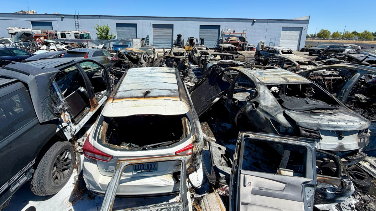 Multiple vehicles burn in Rio Linda salvage yard fire