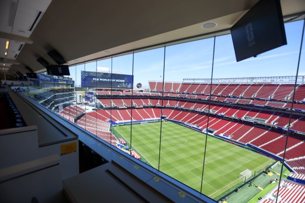 A view from the press box of Francisco Bay Area Stadium in Santa Clara, Calif., on Wednesday, June 10, 2026. (Shae Hammond/Bay Area News Group)