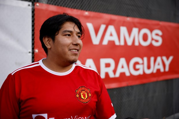 Iber Moreno, from San Jose, talks about his experience attending Paraguay's national soccer team training session at San Jose State University's Spartan Soccer Complex in preparation for the FIFA World Cup in San Jose, Calif., on Monday, June 8, 2026. (Nhat V. Meyer/Bay Area News Group)