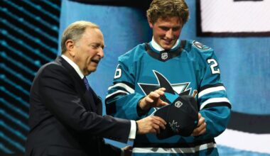 San Jose Sharks' Macklin Celebrini makes surprise calls to draft picks